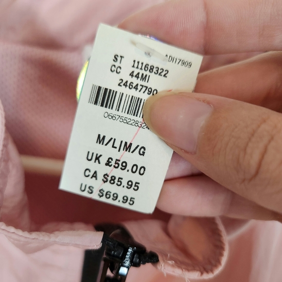 PINK Victoria's Secret | NWT Hooded Wind Breaker Rain Jacket Pink Medium - Picture 5 of 7